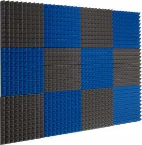 Bitmat Pianka akustyczna mata wygłuszająca echo pogłos piramida 50x50x5cm 12 sztuk 3