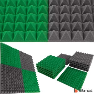 Pianki akustyczne wygłuszające piramidki zestaw panele ścienne nowoczesne 12