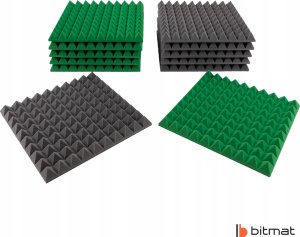 Pianki akustyczne wygłuszające piramidki zestaw panele ścienne nowoczesne 4