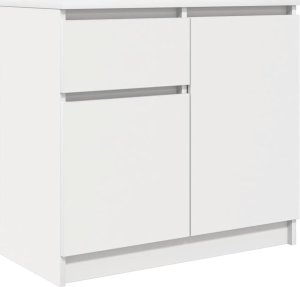 Komoda z szufladą Biała 71x35x65 cm Drewno klejone 2