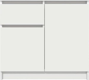 Komoda z szufladą Biała 71x35x65 cm Drewno klejone 6