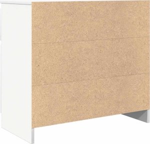 Komoda z szufladą Biała 71x35x65 cm Drewno klejone 8