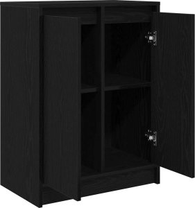 Komoda Czarny Dąb 57x34x76 cm Drewno klejone 5