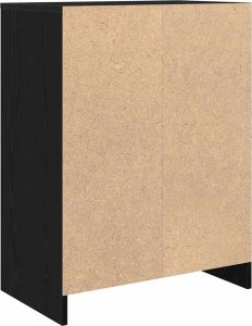 Komoda Czarny Dąb 57x34x76 cm Drewno klejone 8