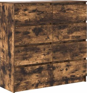 Komoda Dąb wędzony 100x35x99 cm Drewno klejone 2