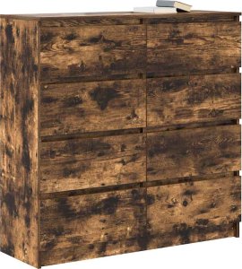Komoda Dąb wędzony 100x35x99 cm Drewno klejone 4