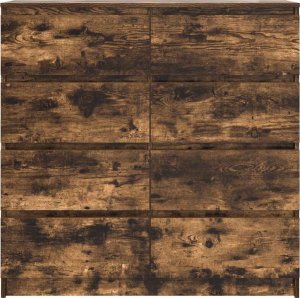 Komoda Dąb wędzony 100x35x99 cm Drewno klejone 6