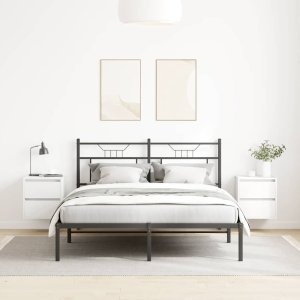 Szafki nocne ścienne 2 szt. Białe 38x34x40 cm 3