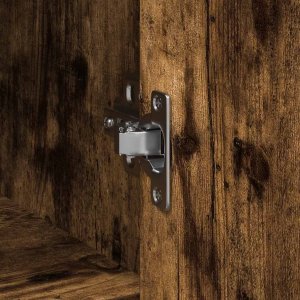 Komoda z szufladą Dąb wędzony 101x35x76 cm Drewno klejone 11