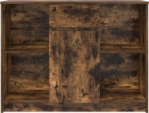 Komoda z szufladą Dąb wędzony 101x35x76 cm Drewno klejone 6