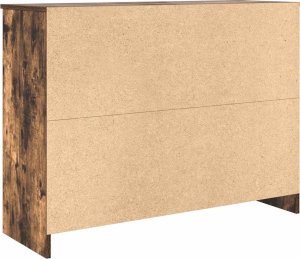 Komoda z szufladą Dąb wędzony 101x35x76 cm Drewno klejone 8