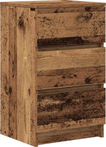 Szafki nocne z 3 szufladami 2 szt. Stare drewno 39x35x65 cm 5
