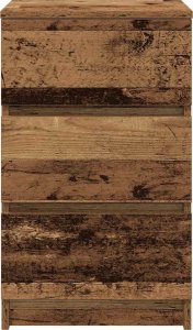 Szafki nocne z 3 szufladami 2 szt. Stare drewno 39x35x65 cm 7