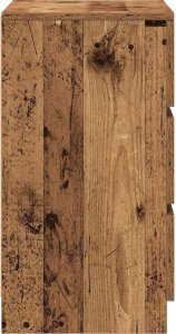 Szafki nocne z 3 szufladami 2 szt. Stare drewno 39x35x65 cm 8