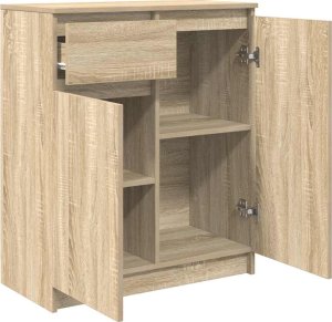 Komoda z szufladą Dąb Sonoma 71x35x84 cm Drewno klejone 5