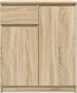 Komoda z szufladą Dąb Sonoma 71x35x84 cm Drewno klejone 6