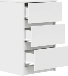 Szafki nocne z 3 szufladami 2 szt. Białe 39x35x65 cm 6