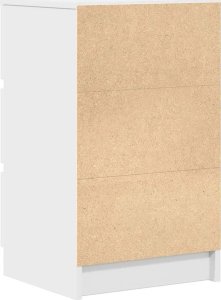 Szafki nocne z 3 szufladami 2 szt. Białe 39x35x65 cm 9