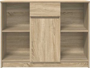 Komoda z szufladą Dąb Sonoma 101x35x76 cm Drewno klejone 6