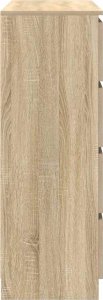 Komoda Sonoma Oak 100x35x99 cm Drewno klejone 7