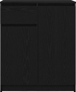 Komoda z szufladą Czarny dąb 71x35x84 cm Drewno klejone 6