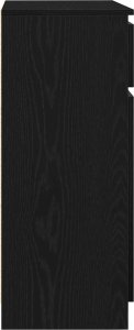 Komoda z szufladą Czarny dąb 71x35x84 cm Drewno klejone 7