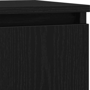 Komoda z szufladą Czarny dąb 71x35x84 cm Drewno klejone 10