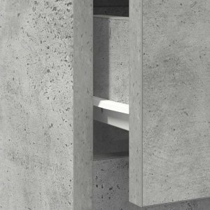 Komoda z szufladą Beton Szary 71x35x84 cm Drewno klejone 12