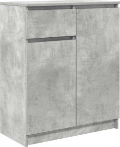 Komoda z szufladą Beton Szary 71x35x84 cm Drewno klejone 2