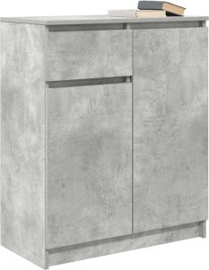 Komoda z szufladą Beton Szary 71x35x84 cm Drewno klejone 4