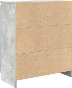 Komoda z szufladą Beton Szary 71x35x84 cm Drewno klejone 8