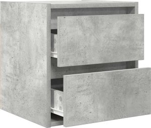 Szafki nocne ścienne 2 szt. Betonowy szary 38x34x40 cm 6