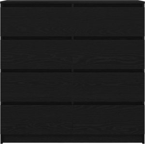 Komoda Czarny Dąb 100x35x99 cm Drewno klejone 6