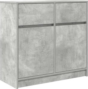 vidaXL Komoda z szufladą Betonowa szarość 80x34x76 cm Drewno klejone 2