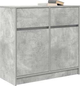 vidaXL Komoda z szufladą Betonowa szarość 80x34x76 cm Drewno klejone 4