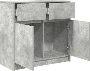 vidaXL Komoda z szufladą Betonowa szarość 80x34x76 cm Drewno klejone 5