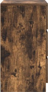 vidaXL Szafka nocna z 3 szufladami Dąb wędzony 39x35x65 cm 7