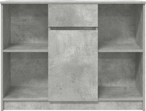 Komoda z szufladą Betonowa szarość 101x35x76 cm Drewno klejone 6