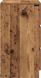 vidaXL Szafka nocna z 3 szufladami Stare drewno 39x35x65 cm 7