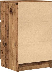 vidaXL Szafka nocna z 3 szufladami Stare drewno 39x35x65 cm 8