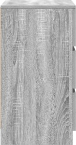 vidaXL Szafka nocna z 3 szufladami Szary Sonoma 39x35x65 cm 7