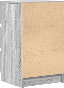 vidaXL Szafka nocna z 3 szufladami Szary Sonoma 39x35x65 cm 8