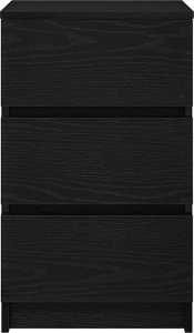 vidaXL Szafka nocna z 3 szufladami Czarna 39x35x65 cm 6