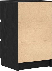 vidaXL Szafka nocna z 3 szufladami Czarna 39x35x65 cm 8