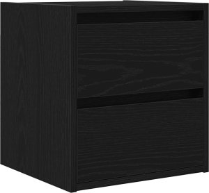 Szafka nocna wisząca czarny dąb 38x34x40 cm 2