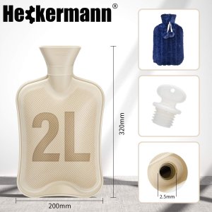 Termofor Heckermann 2L Granatowy z pokrowcem 2
