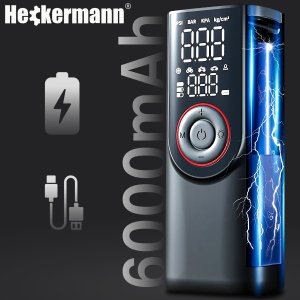 Bezprzewodowa pompka Heckermann ATJ-9566 kompresor samochodowy rowerowy 5