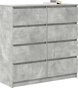 Komoda Betonowa Szara 100x35x99 cm Drewno klejone 4