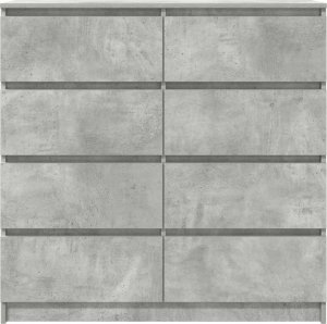 Komoda Betonowa Szara 100x35x99 cm Drewno klejone 6