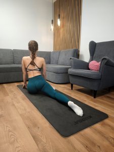 Mata do ćwiczeń jogi antypoślizgowa czarna gruba 1CM TPE WYSOKA JAKOŚĆ 12